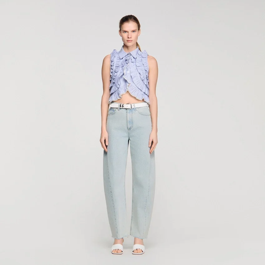 Ruffled striped shirt Ruffled striped shirt