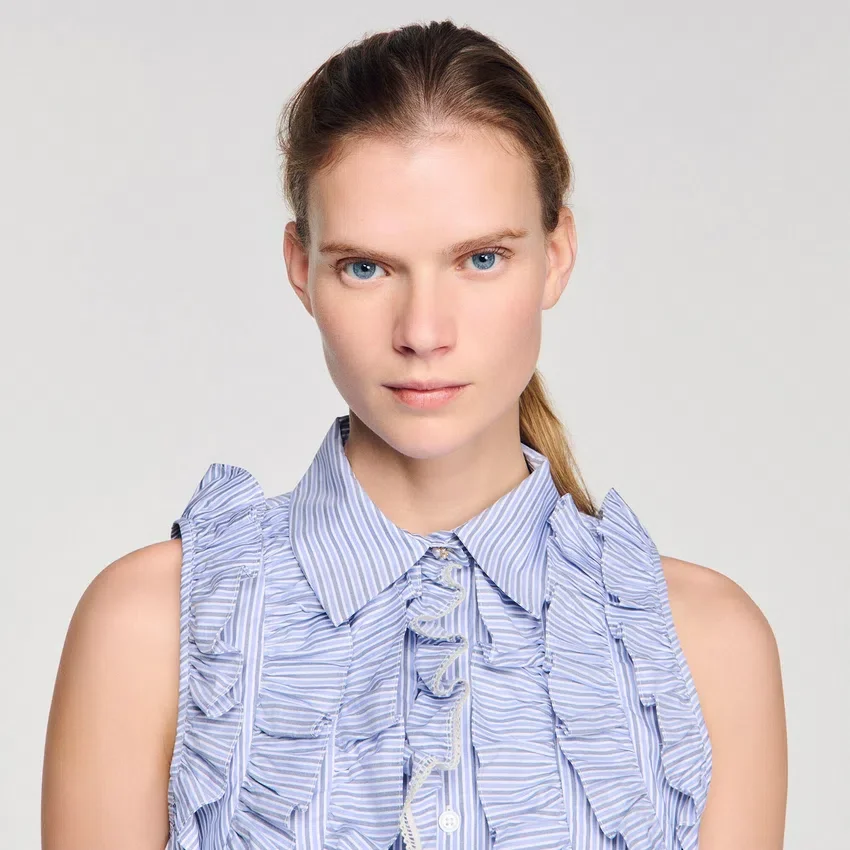 Ruffled striped shirt Ruffled striped shirt