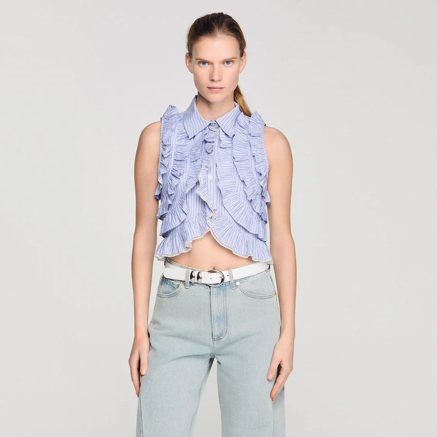 Ruffled striped shirt Ruffled striped shirt