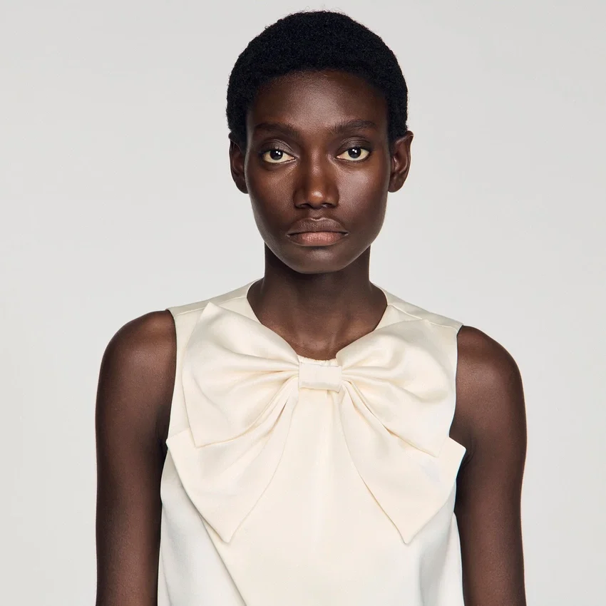 Satin bow crop top Satin bow crop top