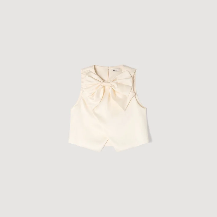 Satin bow crop top Satin bow crop top