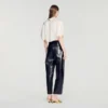 Satin cape-effect crop top Satin cape-effect crop top