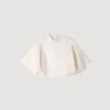 Satin cape-effect crop top Satin cape-effect crop top