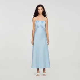Satin-effect maxi dress