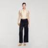 Satin-effect wide-leg trousers Satin-effect wide-leg trousers