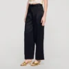 Satin-effect wide-leg trousers Satin-effect wide-leg trousers