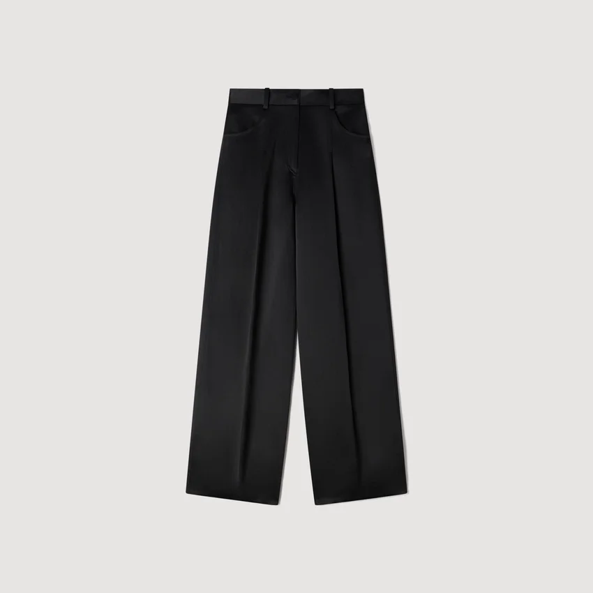Satin-effect wide-leg trousers Satin-effect wide-leg trousers