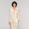 Satin jacket with flower detail Satin jacket with flower detail