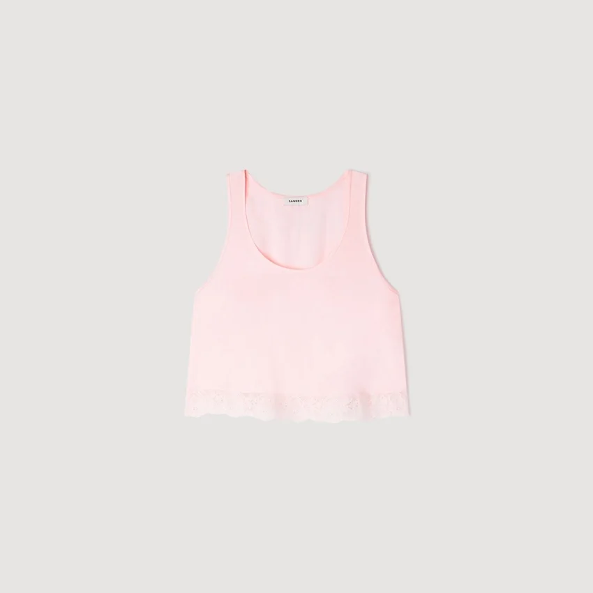 Satin top with lace Satin top with lace