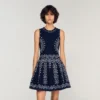 Scarf-print knit mini dress Scarf-print knit mini dress
