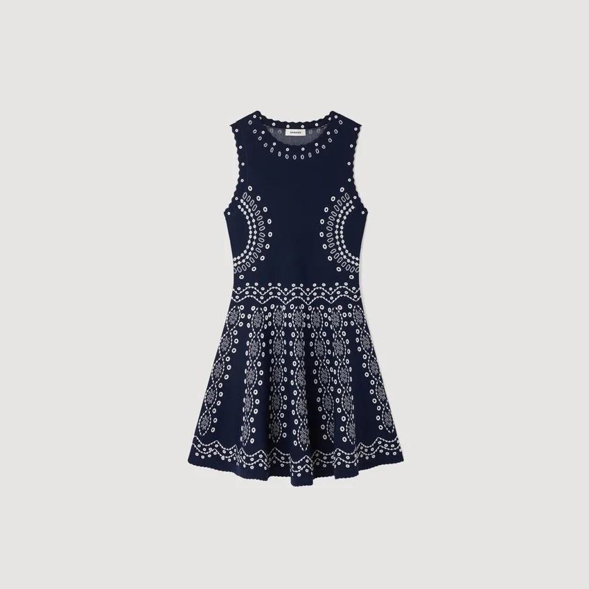 Scarf-print knit mini dress Scarf-print knit mini dress