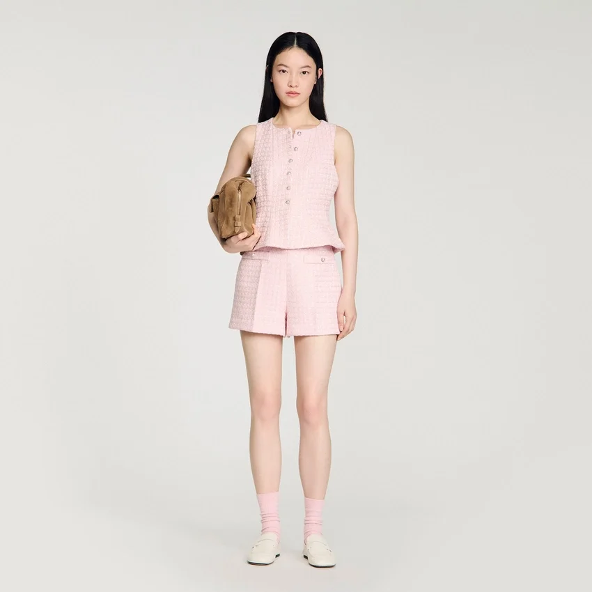 Sequin check tweed shorts Sequin check tweed shorts