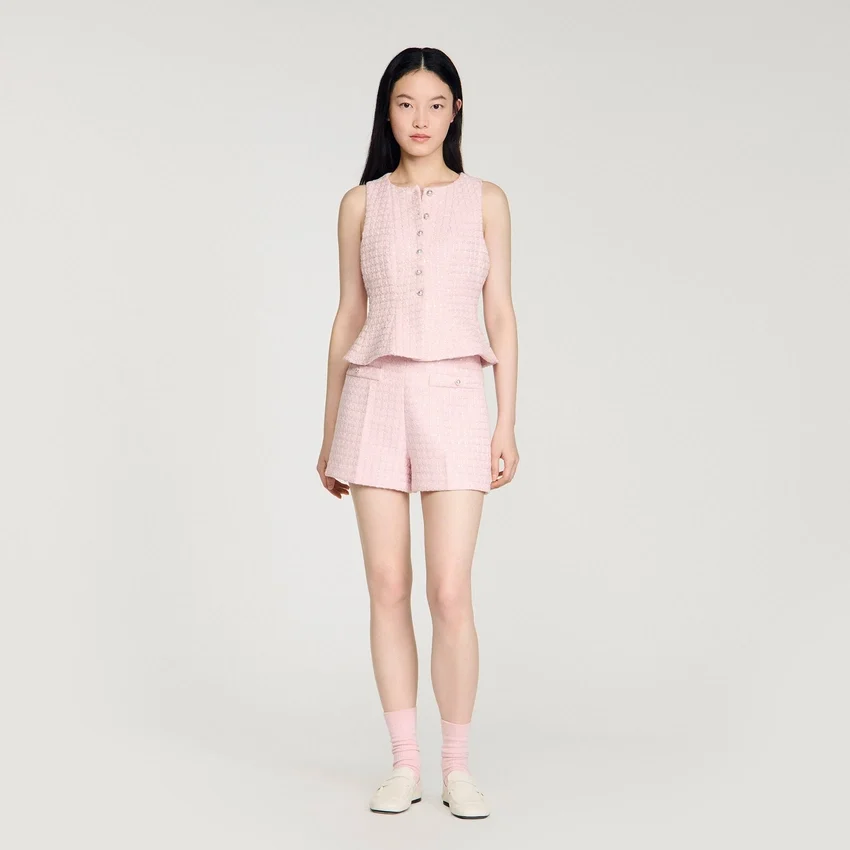 Sequin check tweed shorts Sequin check tweed shorts
