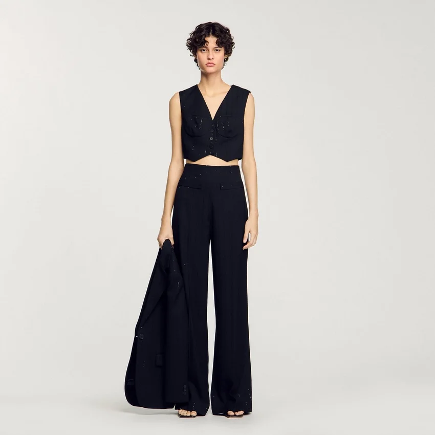 Sequin cropped vest Sequin cropped vest