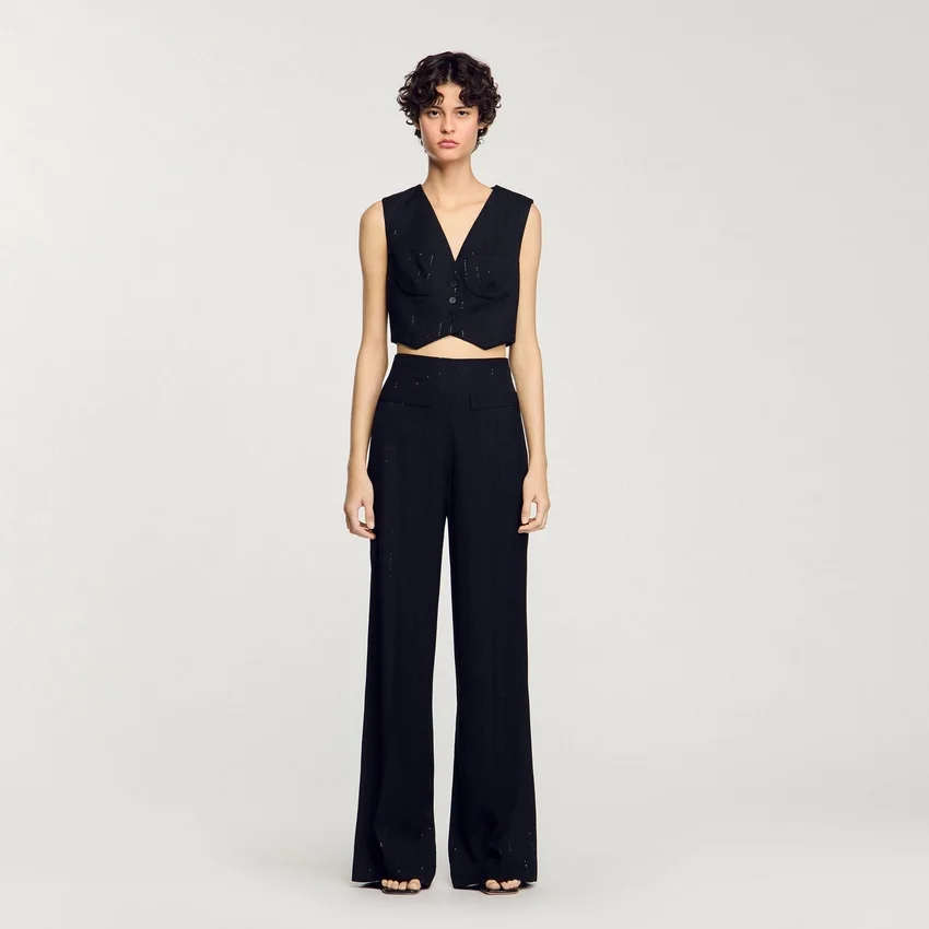 Sequin cropped vest Sequin cropped vest