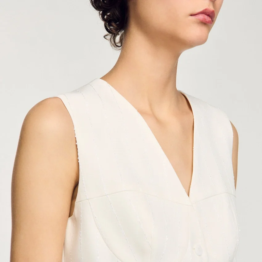Sequin cropped vest Sequin cropped vest