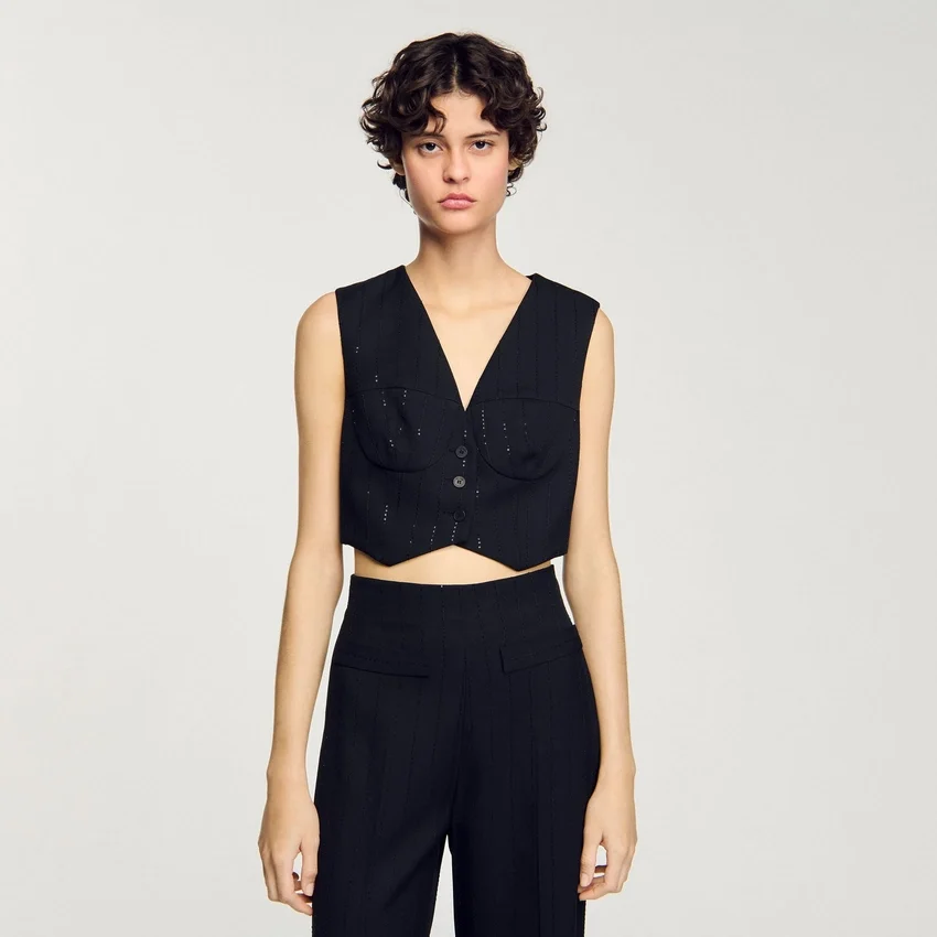 Sequin cropped vest Sequin cropped vest