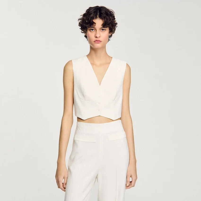 Sequin cropped vest Sequin cropped vest