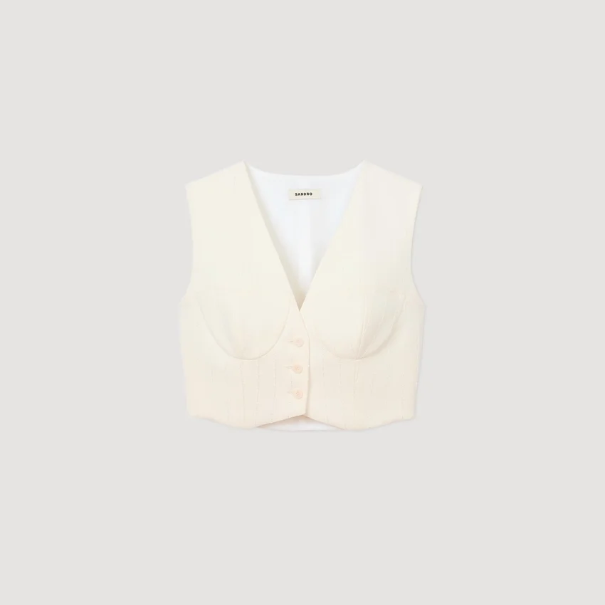 Sequin cropped vest Sequin cropped vest