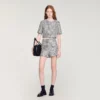 Sequin houndstooth tweed shorts Sequin houndstooth tweed shorts
