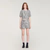 Sequin houndstooth tweed shorts Sequin houndstooth tweed shorts