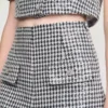 Sequin houndstooth tweed shorts Sequin houndstooth tweed shorts