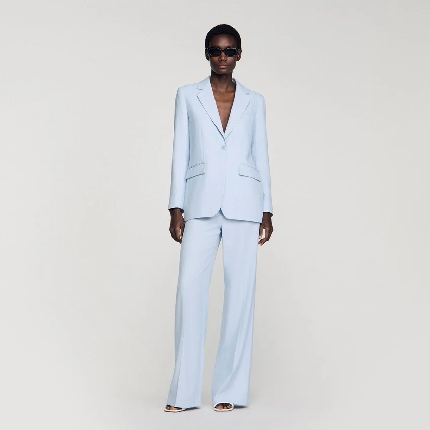 Sequin-stripe tailored jacket Sequin-stripe tailored jacket