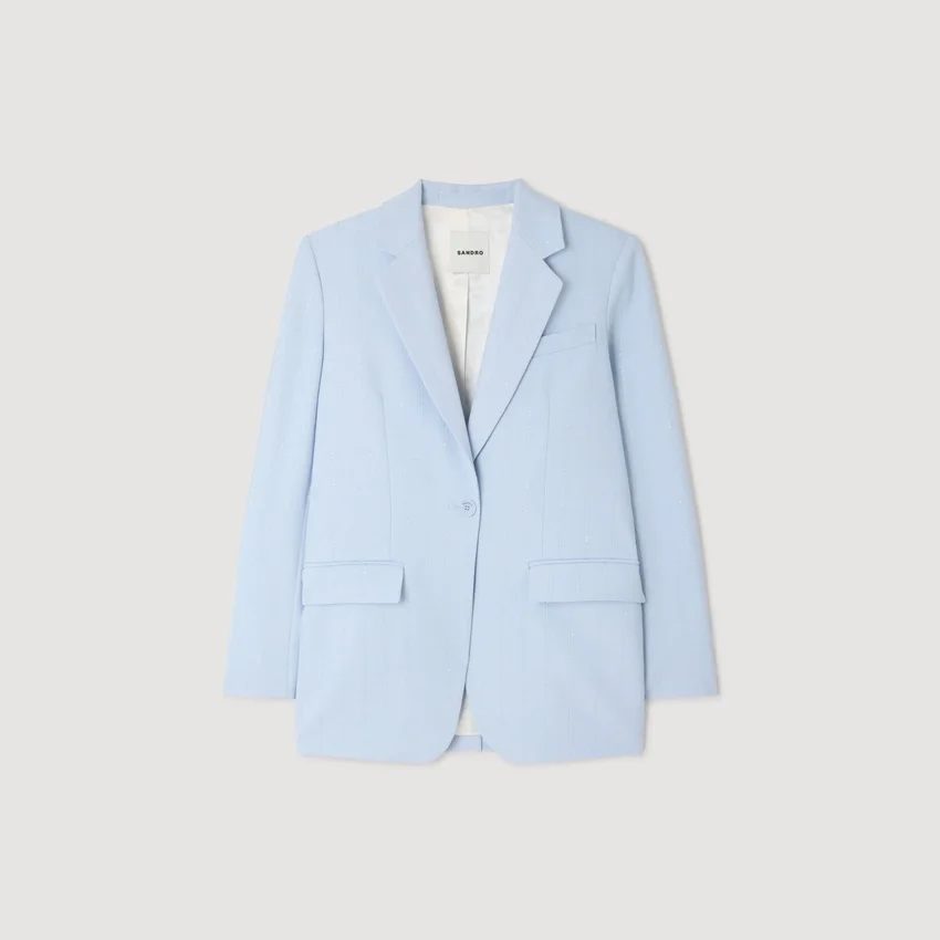 Sequin-stripe tailored jacket Sequin-stripe tailored jacket