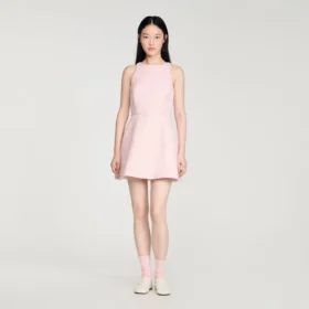 Sequin tweed mini dress