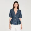 Sequinned peplum top Sequinned peplum top