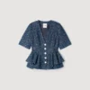 Sequinned peplum top Sequinned peplum top