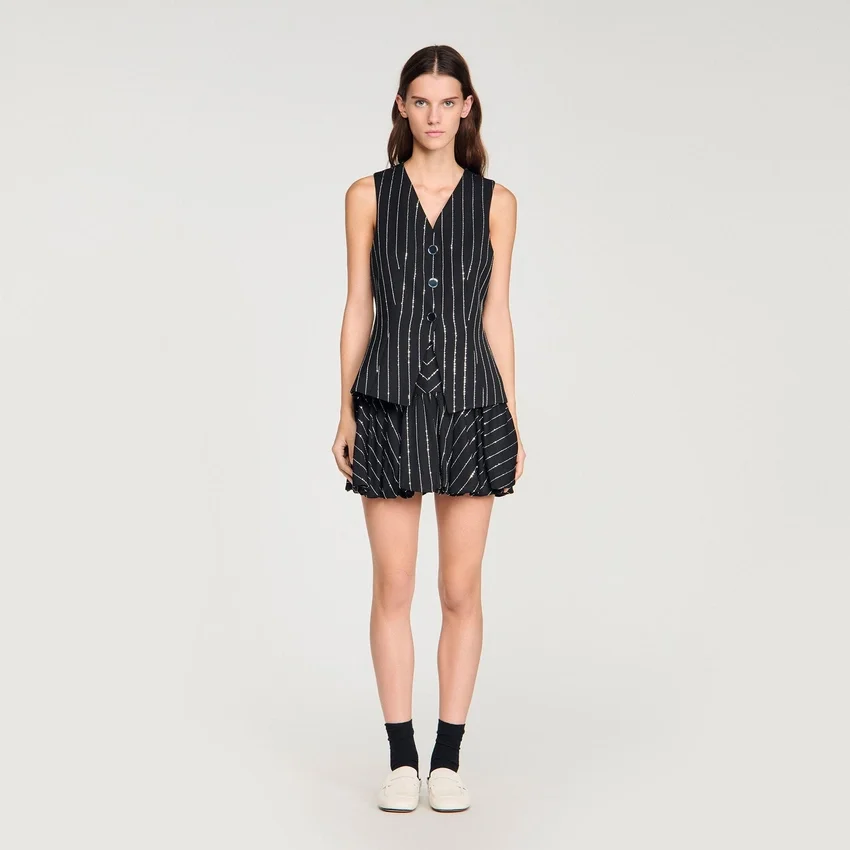 Sequinned striped vest Sequinned striped vest
