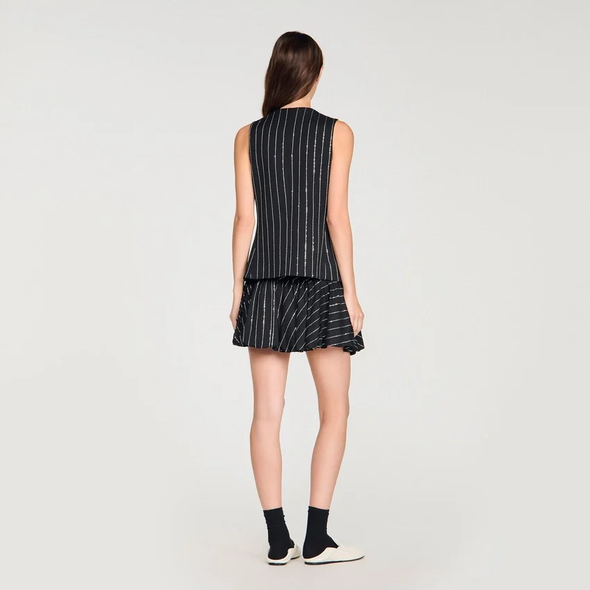 Sequinned striped vest Sequinned striped vest