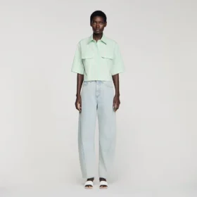 Short checked shirt