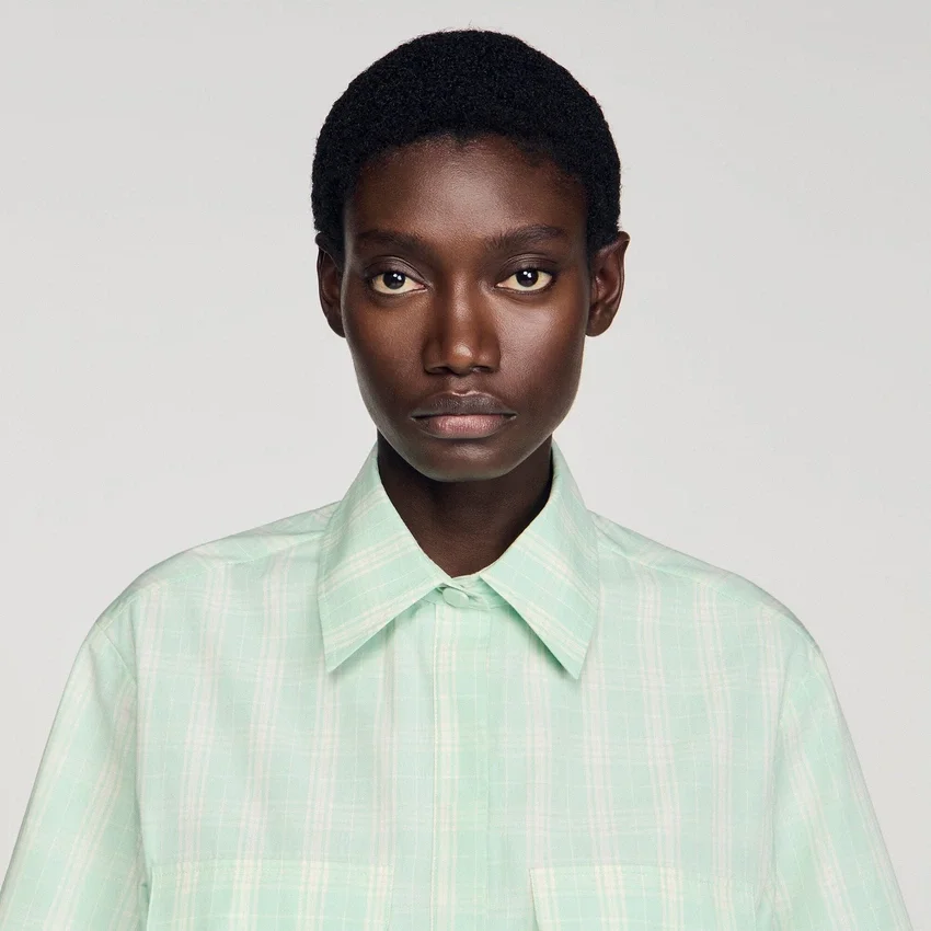 Short checked shirt Short checked shirt