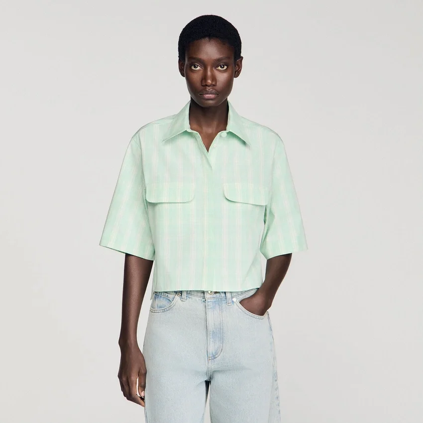 Short checked shirt Short checked shirt