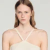 Short ribbed knit top Short ribbed knit top