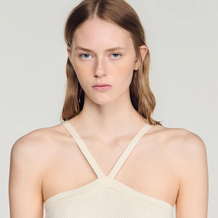 Short ribbed knit top Short ribbed knit top