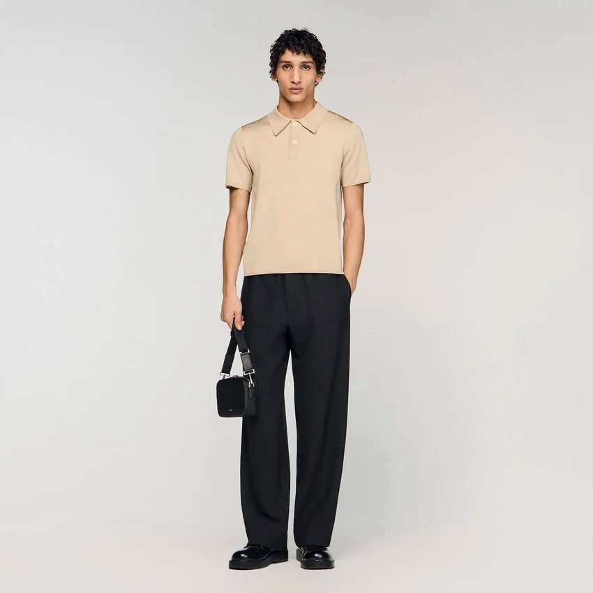 Short-sleeve knitted polo shirt Short-sleeve knitted polo shirt
