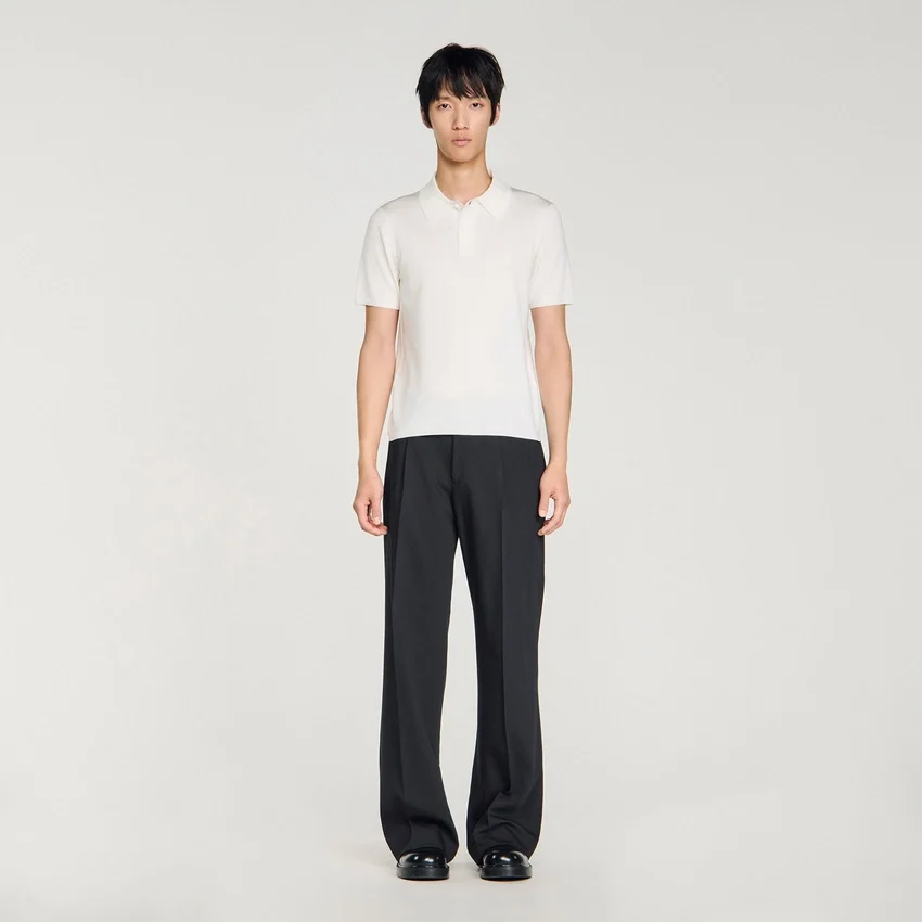 Short-sleeve knitted polo shirt Short-sleeve knitted polo shirt