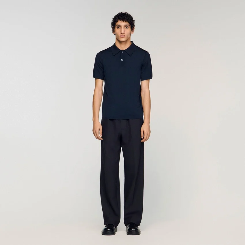 Short-sleeve knitted polo shirt Short-sleeve knitted polo shirt