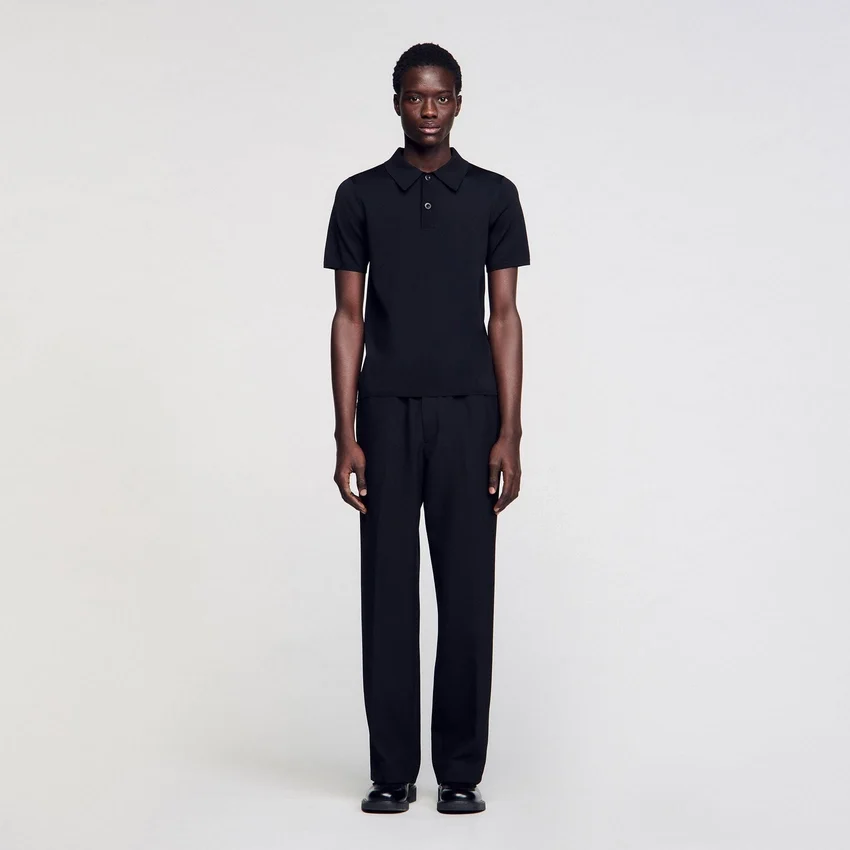 Short-sleeve knitted polo shirt Short-sleeve knitted polo shirt