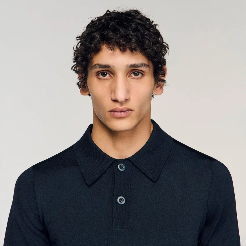 Short-sleeve knitted polo shirt Short-sleeve knitted polo shirt