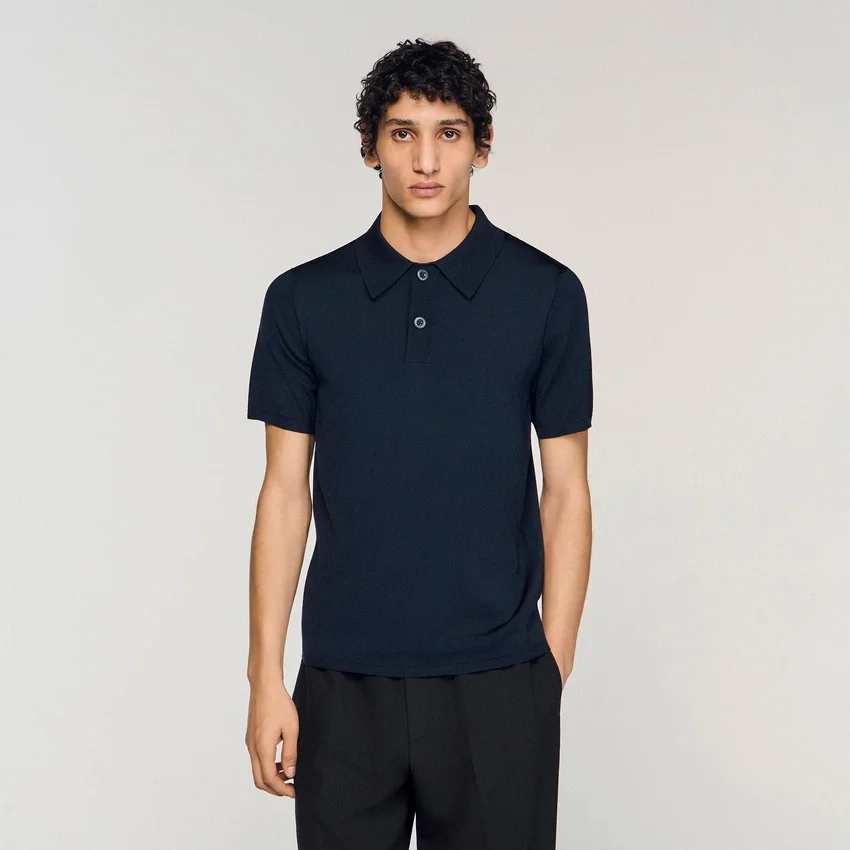 Short-sleeve knitted polo shirt Short-sleeve knitted polo shirt