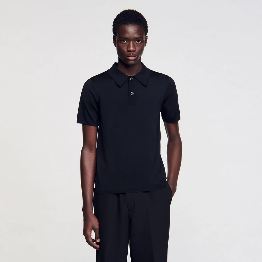 Short-sleeve knitted polo shirt Short-sleeve knitted polo shirt