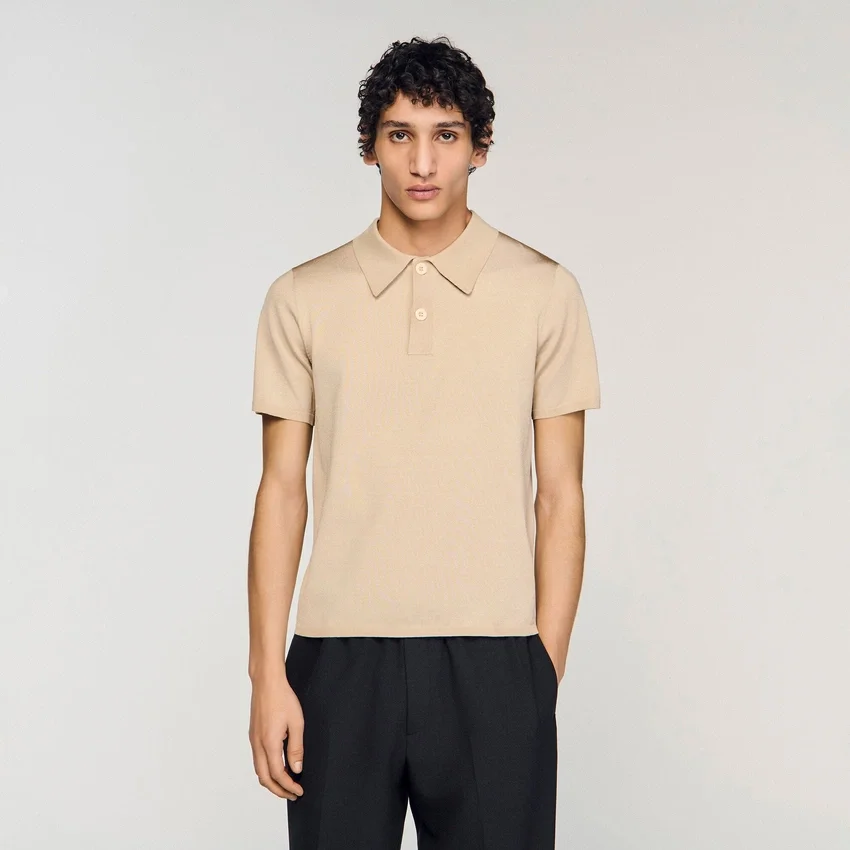 Short-sleeve knitted polo shirt Short-sleeve knitted polo shirt