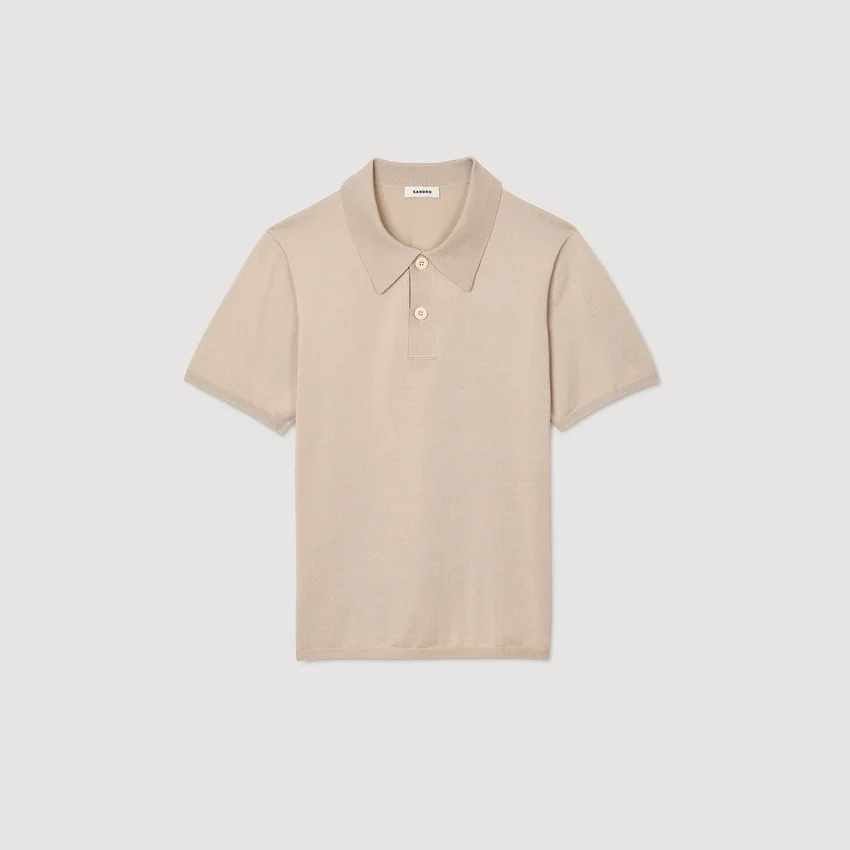 Short-sleeve knitted polo shirt Short-sleeve knitted polo shirt