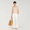 Short-sleeved V-neck polo shirt