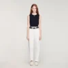 Sleeveless short knit sweater Sleeveless short knit sweater
