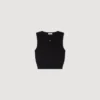 Sleeveless short knit sweater Sleeveless short knit sweater